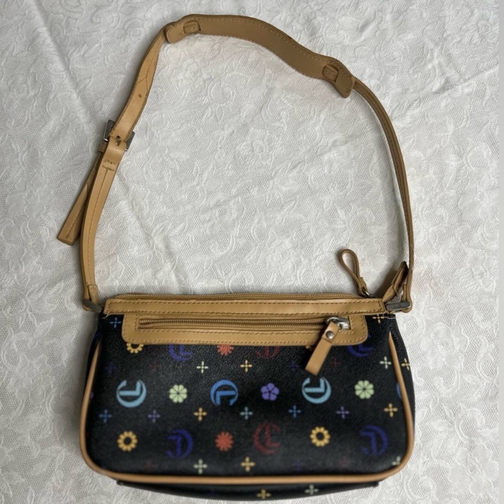 CL America Sm Leather Purse w Long Adjustable Shoulder Strap Multicolor Designs